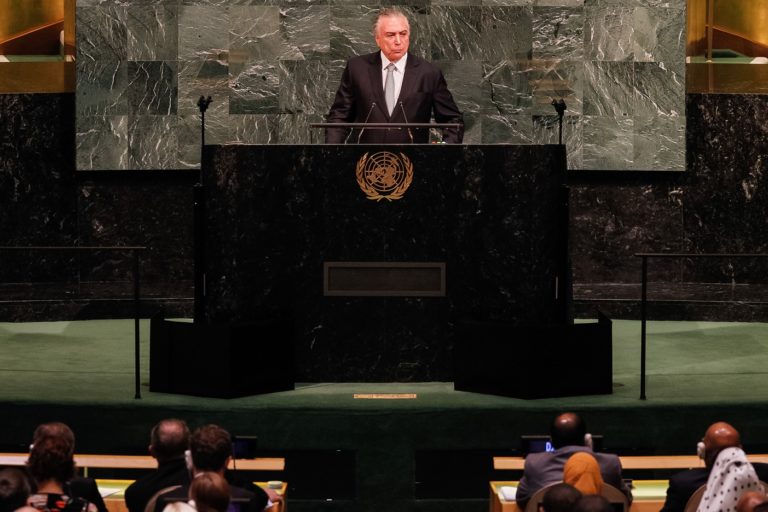 Na ONU, Temer faz  discurso de abertura da 72ª Assembleia Geral