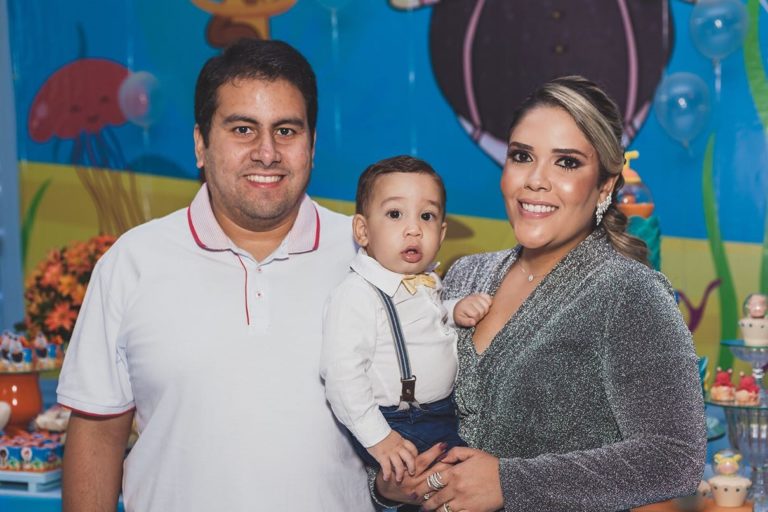 Laís Soares e Paulo Aragão Filho comemoram o 1° aninho de Paulo Aragão Neto